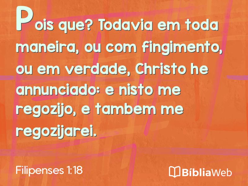 Filipenses 1:18 em imagem para compartilhar