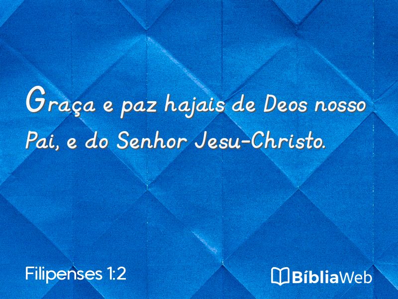 Filipenses 1:2 em imagem para compartilhar
