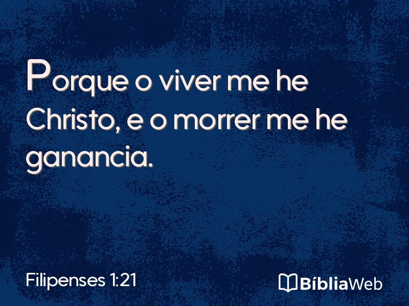 Filipenses 1:21 em imagem para compartilhar