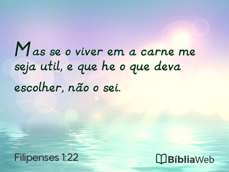 Filipenses 1:22 em imagem para compartilhar