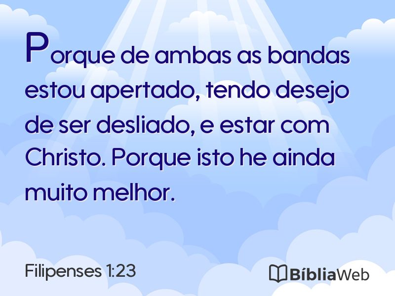 Filipenses 1:23 em imagem para compartilhar