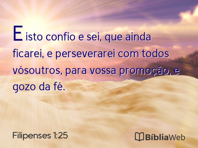Filipenses 1:25 em imagem para compartilhar