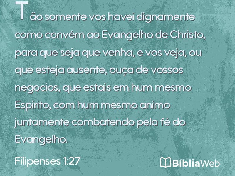 Filipenses 1:27 em imagem para compartilhar