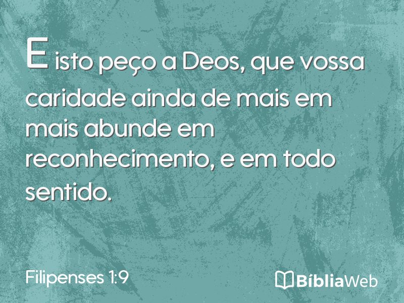 Filipenses 1:9 em imagem para compartilhar