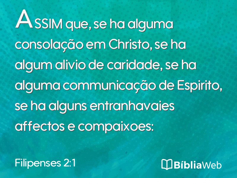 Filipenses 2:1 em imagem para compartilhar
