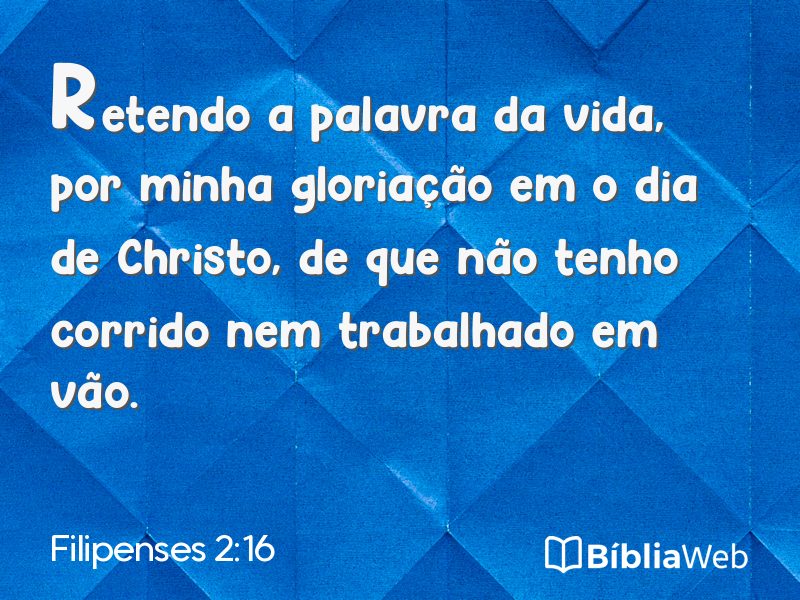 Filipenses 2:16 em imagem para compartilhar