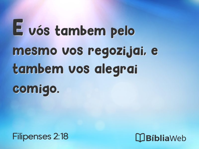 Filipenses 2:18 em imagem para compartilhar