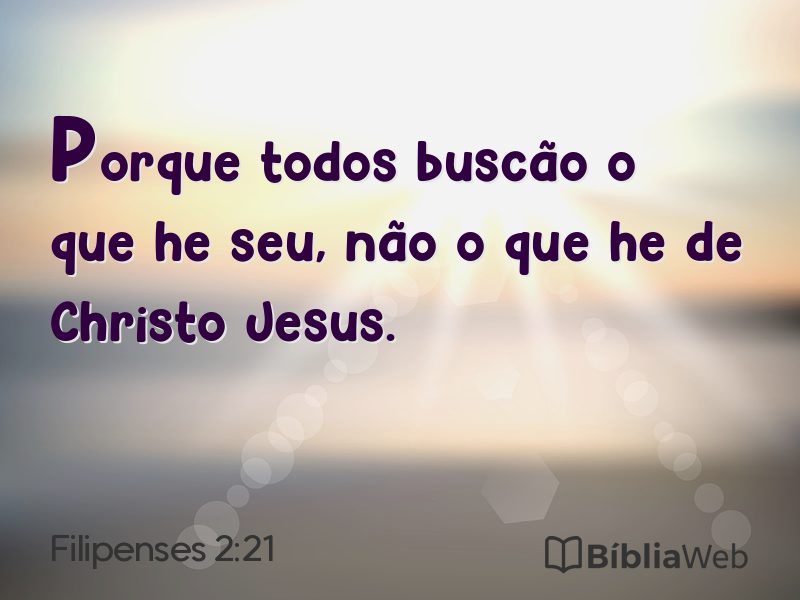 Filipenses 2:21 em imagem para compartilhar