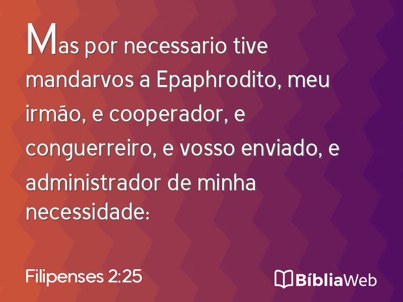 Filipenses 2:25 em imagem para compartilhar