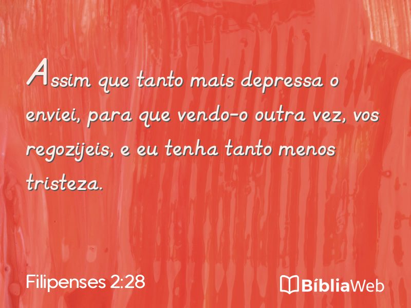 Filipenses 2:28 em imagem para compartilhar
