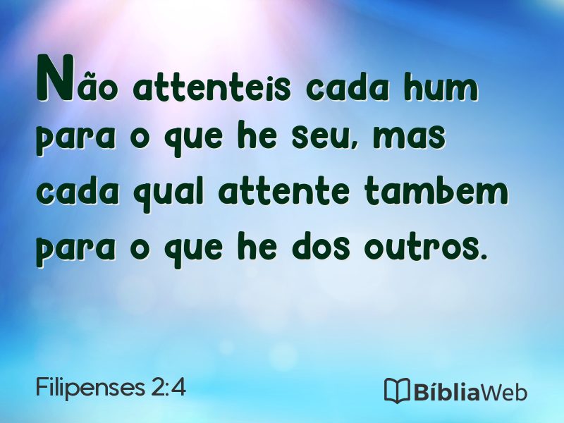 Filipenses 2:4 em imagem para compartilhar