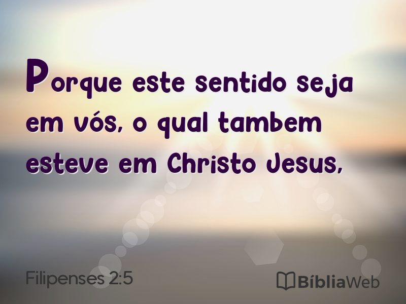 Filipenses 2:5 em imagem para compartilhar