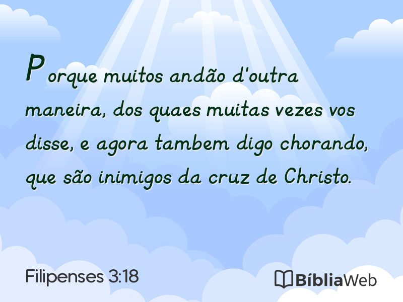 Filipenses 3:18 em imagem para compartilhar