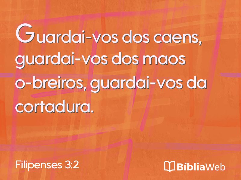 Filipenses 3:2 em imagem para compartilhar