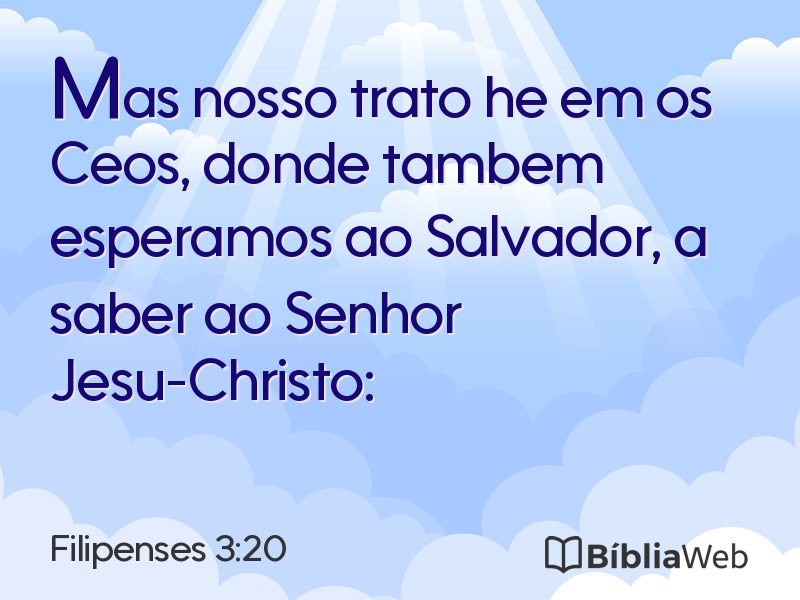 Filipenses 3:20 em imagem para compartilhar