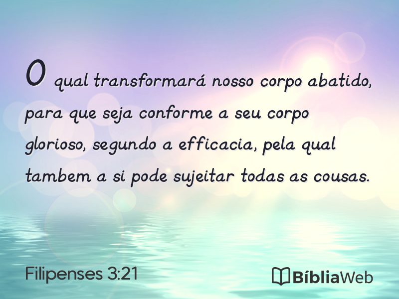 Filipenses 3:21 em imagem para compartilhar