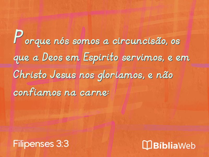 Filipenses 3:3 em imagem para compartilhar