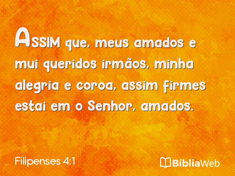 Filipenses 4:1 em imagem para compartilhar