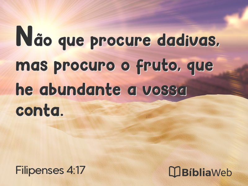 Filipenses 4:17 em imagem para compartilhar