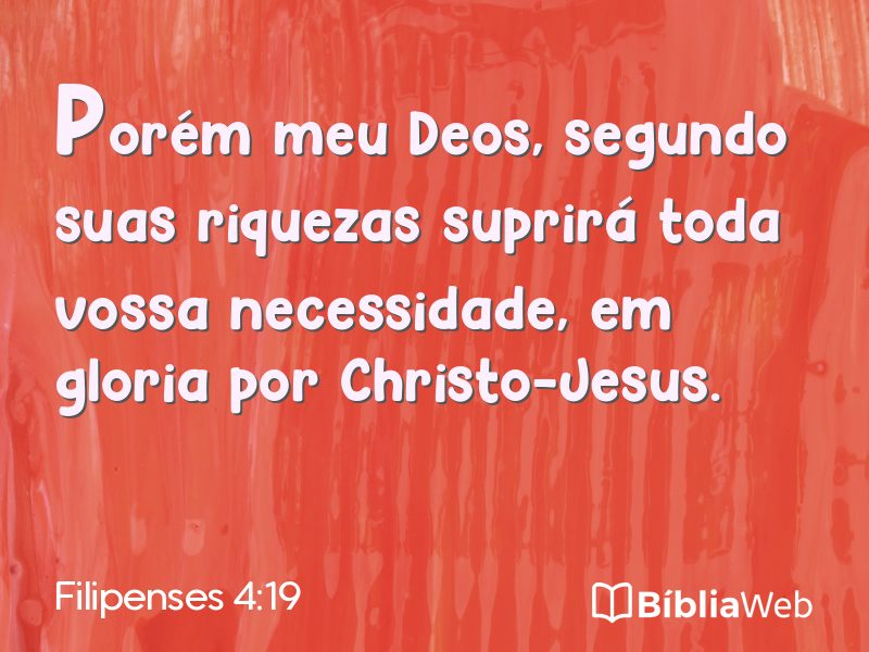 Filipenses 4:19 em imagem para compartilhar