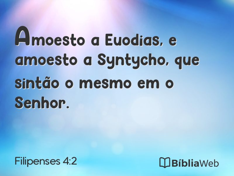 Filipenses 4:2 em imagem para compartilhar