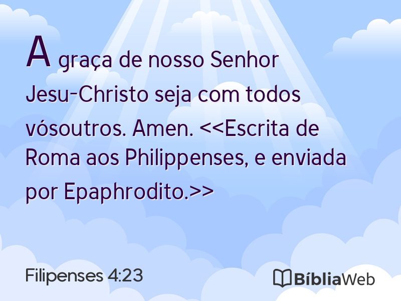 Filipenses 4:23 em imagem para compartilhar