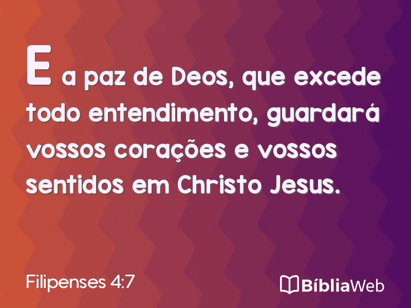 Filipenses 4:7 em imagem para compartilhar