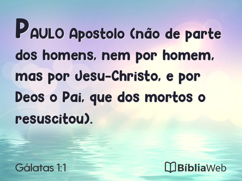 Gálatas 1:1 em imagem para compartilhar