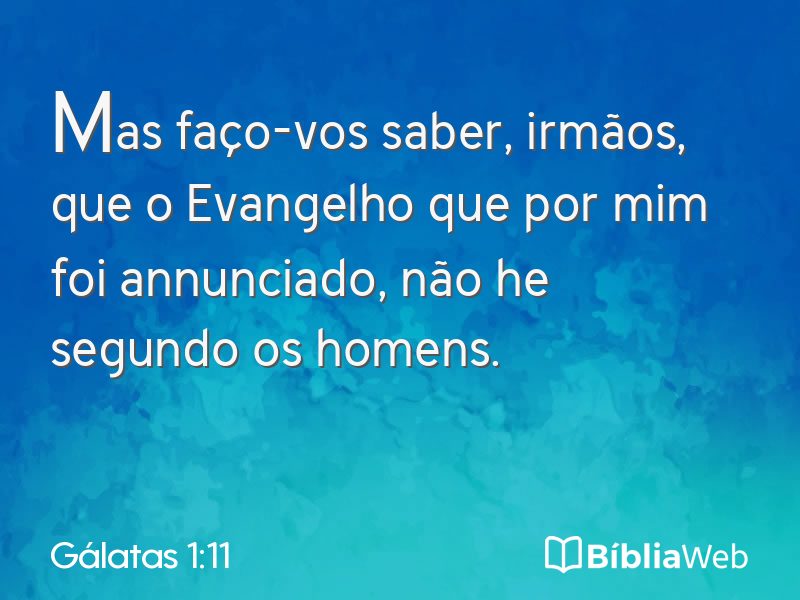 Gálatas 1:11 em imagem para compartilhar