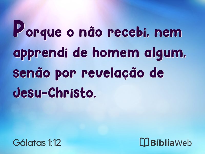 Gálatas 1:12 em imagem para compartilhar