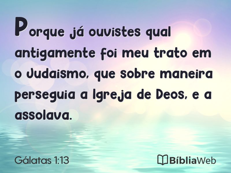 Gálatas 1:13 em imagem para compartilhar