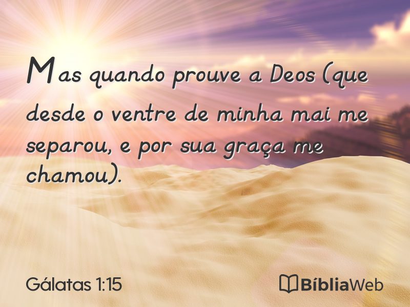 Gálatas 1:15 em imagem para compartilhar