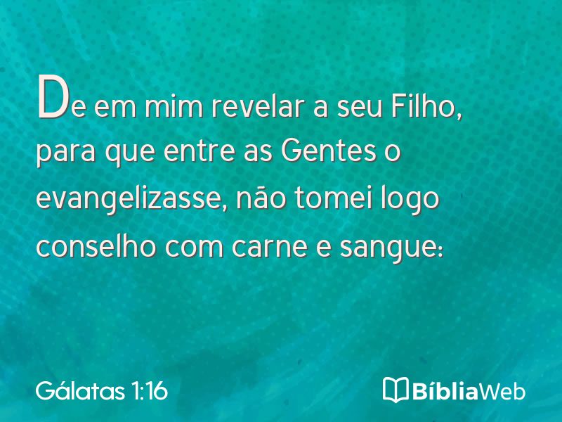 Gálatas 1:16 em imagem para compartilhar