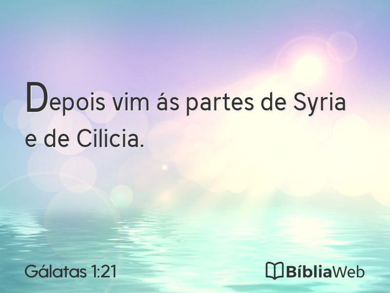 Gálatas 1:21 em imagem para compartilhar