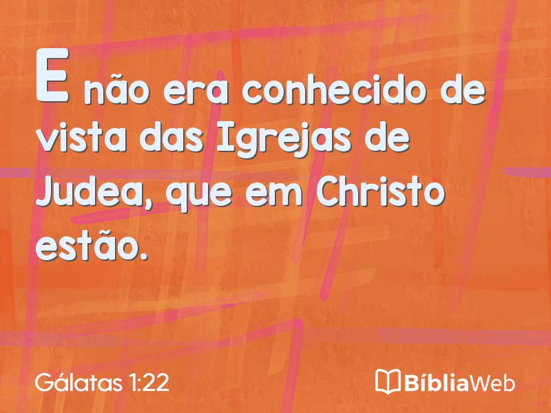 Gálatas 1:22 em imagem para compartilhar