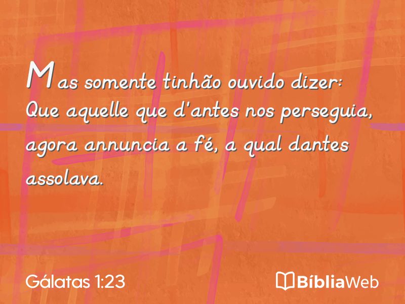 Gálatas 1:23 em imagem para compartilhar