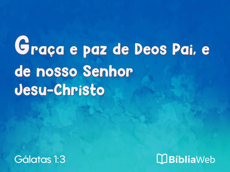 Gálatas 1:3 em imagem para compartilhar