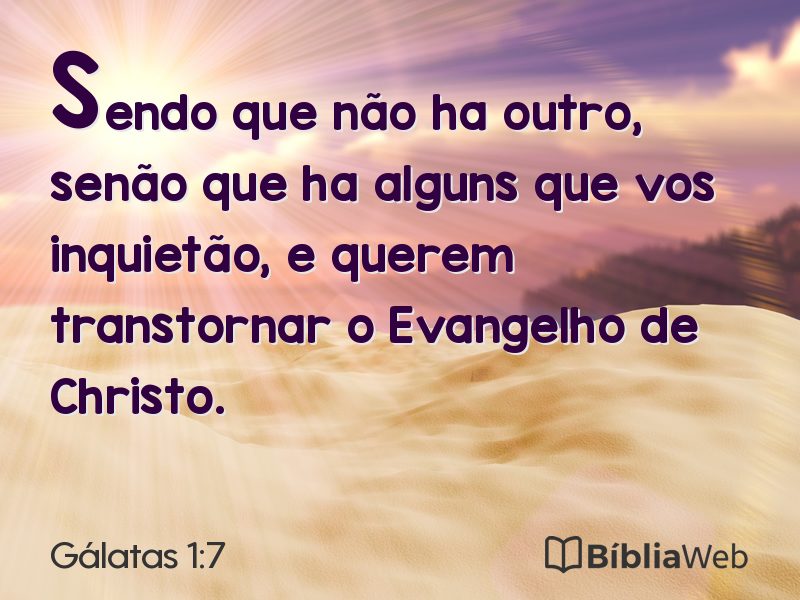 Gálatas 1:7 em imagem para compartilhar
