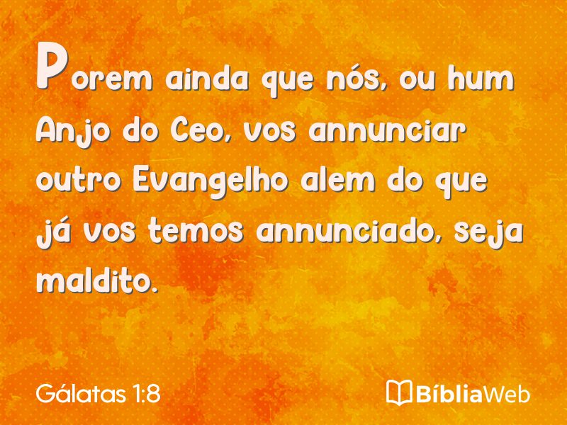 Gálatas 1:8 em imagem para compartilhar