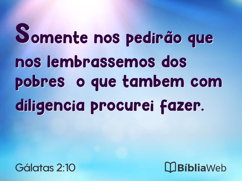 Gálatas 2:10 em imagem para compartilhar