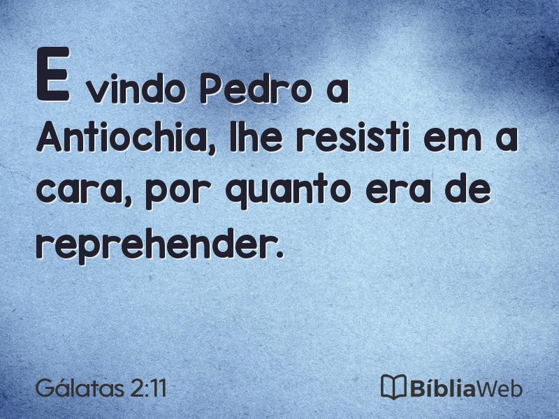 Gálatas 2:11 em imagem para compartilhar