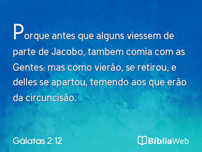 Gálatas 2:12 em imagem para compartilhar
