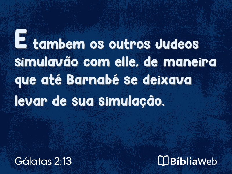 Gálatas 2:13 em imagem para compartilhar