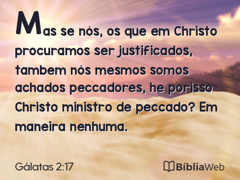 Gálatas 2:17 em imagem para compartilhar