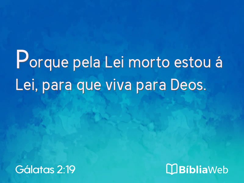 Gálatas 2:19 em imagem para compartilhar