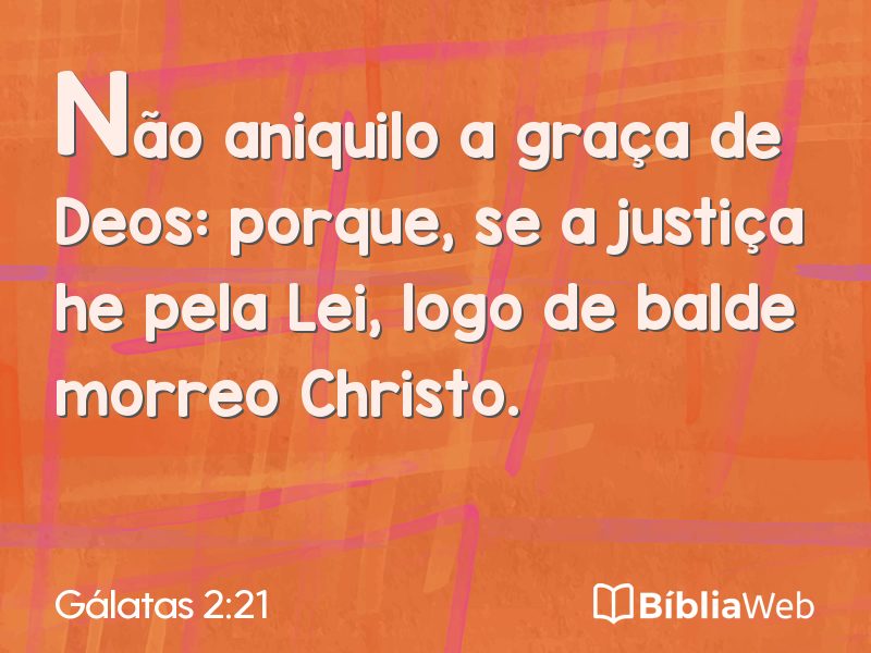 Gálatas 2:21 em imagem para compartilhar