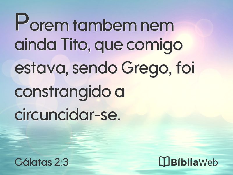 Gálatas 2:3 em imagem para compartilhar