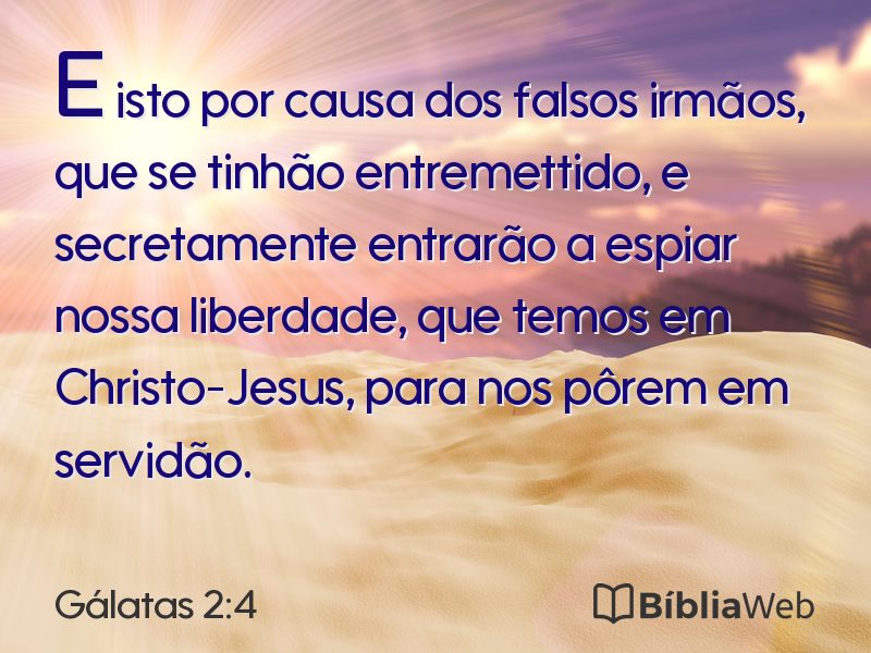 Gálatas 2:4 em imagem para compartilhar