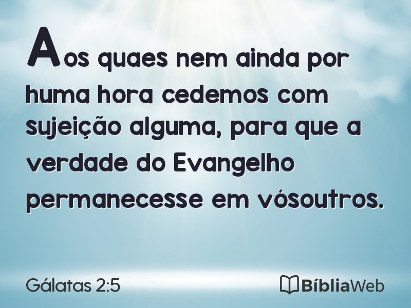 Gálatas 2:5 em imagem para compartilhar