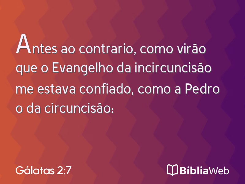 Gálatas 2:7 em imagem para compartilhar